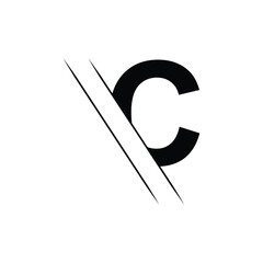 Initial C logo design vector Template Abstract Letter C vector illustration logo design.