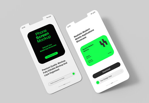 Smartphone Screen Mockup Template