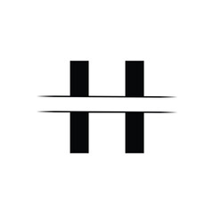 Initial H logo design vector Template Abstract Letter H vector illustration logo design.