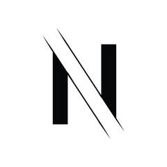 Initial N logo design vector Template Abstract Letter N vector illustration logo design.