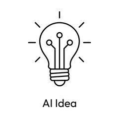 Smart AI Idea and Creativity Symbol for Advanced Technology Solutions