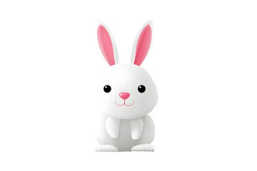 Fototapeta premium Simple white bunny illustration