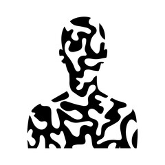 black and white portrait of a man