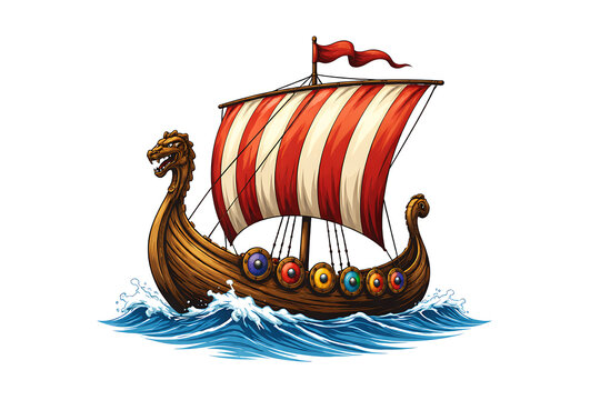 Viking Ship vector illustration

