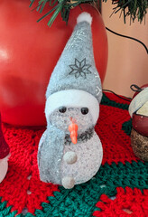 Weihnachtsmann, Figur, M&auml;nnchen, Deko, Schnecke, Skulptur