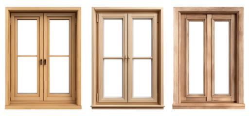 narrow wooden window frame with fine grain patterns clean contours and natural matte detailing in a realistic minimal scene