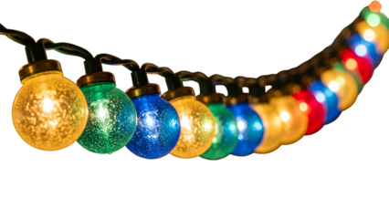 Colorful globe string lights