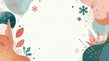 Vintage abstract grunge background featuring a floral vector pattern with nature leaves and a decorative art border for a spring holiday card illustration