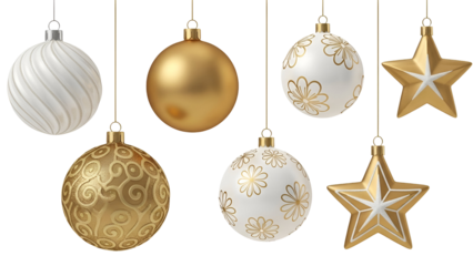 Elegant christmas ornaments collection