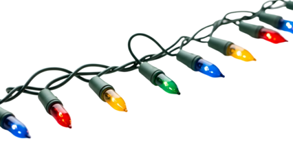 String of multicolored christmas lights