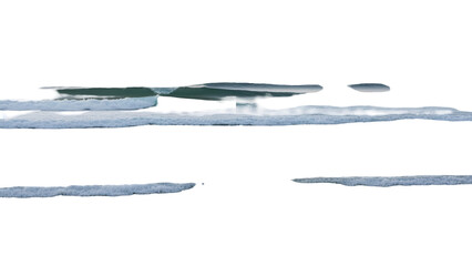 Melting icebergs in arctic waters