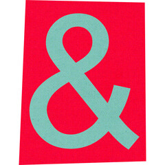 Vintage Brown Swirl Ampersand Typography Illustration