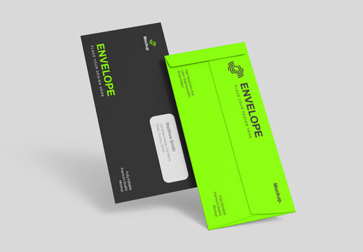 Editable Floating Envelope Mockup