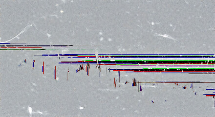 Vintage Film Illustration of Distressed Texture with Digital Glitch Effect