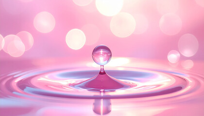 pink water drop