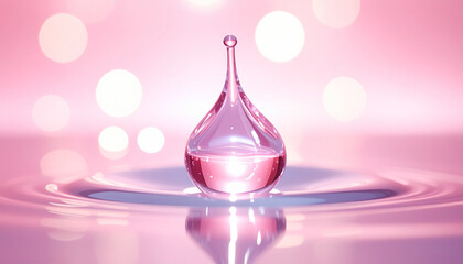 pink water drop