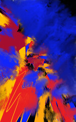 Colorful messy oil paint effect for modern creative design