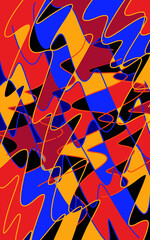 Dynamic multicolor textured background in expressive art style