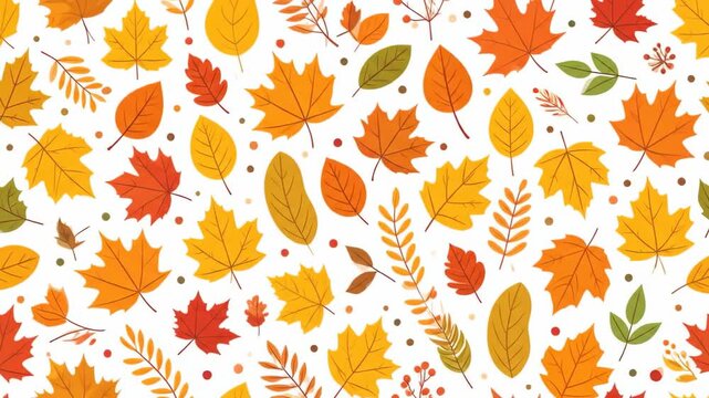 Autumn leaves pattern with vibrant colors, creating a warm and inviting background.