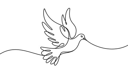vector illustration of a dove