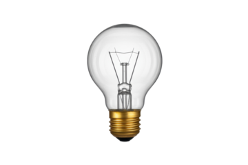 Classic incandescent light bulb with filament