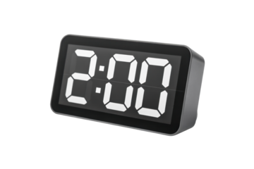 Digital clock displaying 2:00 time