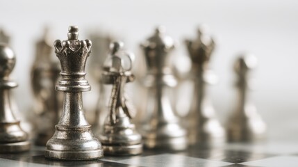 Chess Match Action Strategy Game Indoor Setting Close-Up View Tactical Thinking in a Competitive Environment