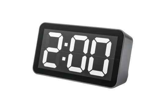 Digital clock displaying 2:00 time