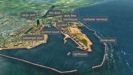 Port 3D view