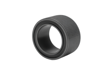 Gray grooved rubber roller