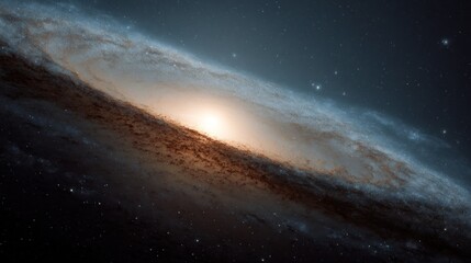 Spiral galaxy in space