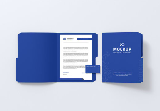 Editable Presentation folders Mockup