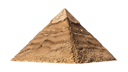 A majestic ancient Egyptian pyramid rises, evoking a sense of mystery and historical grandeur.