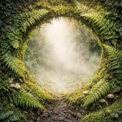 Enchanted Forest Portal with Lush Foliage