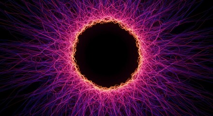 Abstract visualization of a neutralized energetic field, showing a profound void where color and light should be present, suggesting emptiness, void, conceptual, depth