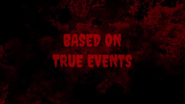 4K Based On True Events Horror Text Animation for True Crime Documentary and Mystery Thriller Intro