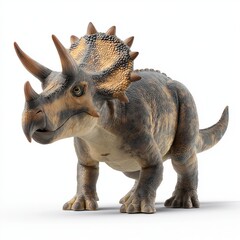 Realistic Triceratops horridus 3D studio portrait