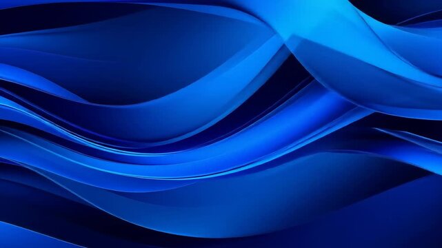 Abstract blue waves flowing smoothly, creating a dynamic and visually appealing background.