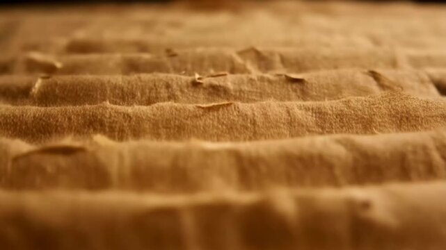 Textured surface with parallel lines creates visual depth and pattern over time in a controlled environment