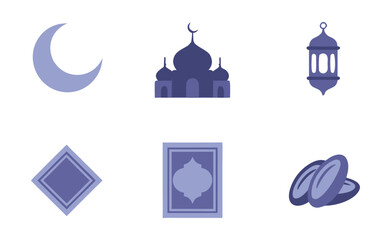 Fototapeta premium Islamic Religious Symbols and Cultural Icons Collection