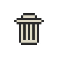 icon trash bin pixel art