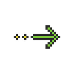 Obraz premium arrow next sign pixel art for your needs