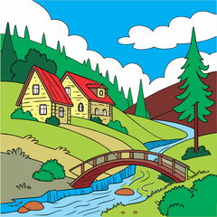 Fototapeta premium village