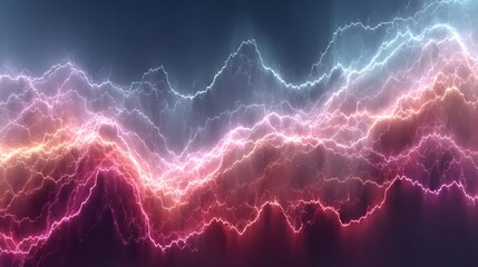 Vibrant Electric Storm with Colorful Lightning.