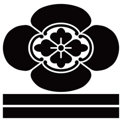 家紋です。木瓜に二つ引きといいます。