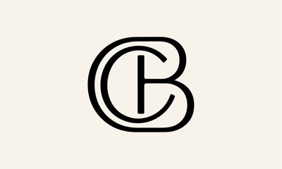 CB Letter Logo Vector Illustration , Initial CB Monogram Logo Design