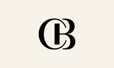 CB Letter Logo Vector Illustration , Initial CB Monogram Logo Design