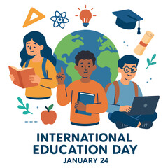 International Education Day Vector Illustration &ndash; January 24