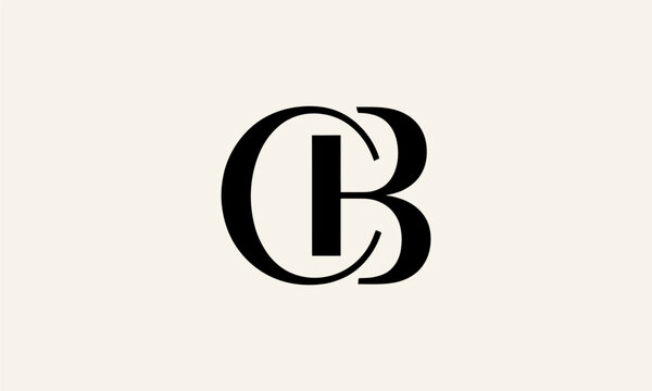 CB Letter Logo Vector Illustration , Initial CB Monogram Logo Design