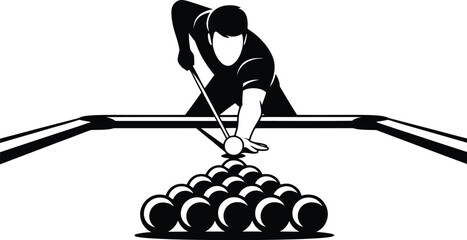 Person setting up billiards table